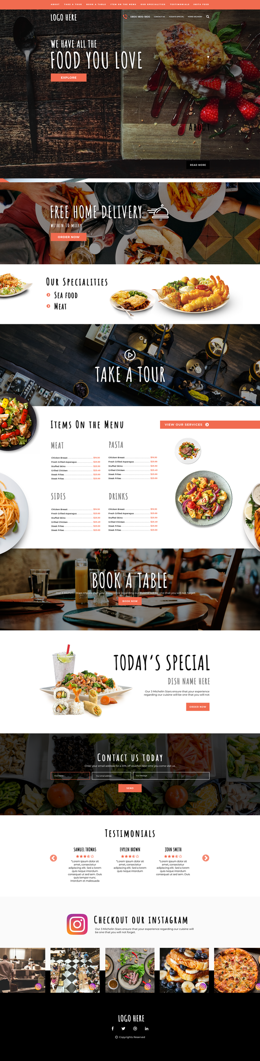 Cafeteria WordPress Theme