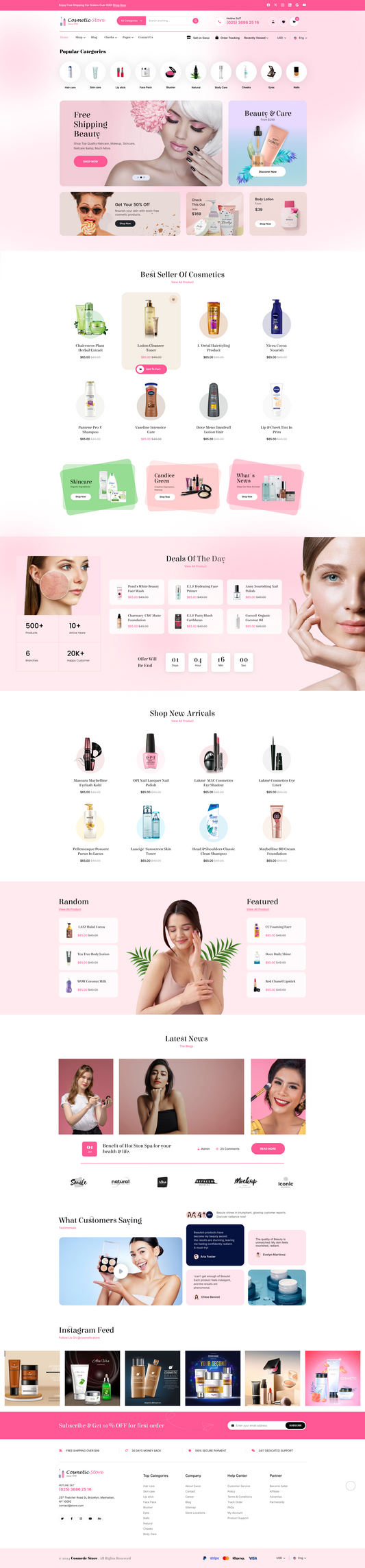 Cosmetic Store WordPress Theme