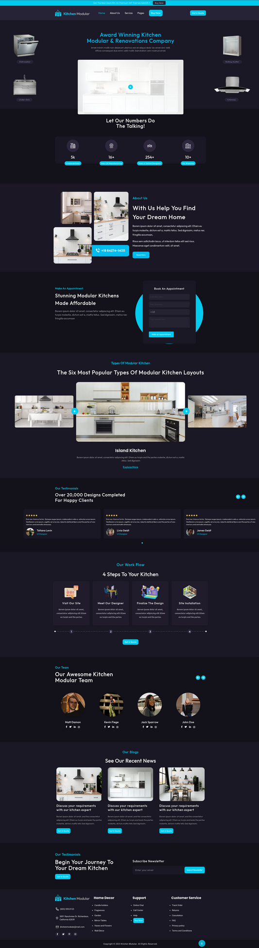Modular Kitchen WordPress Theme