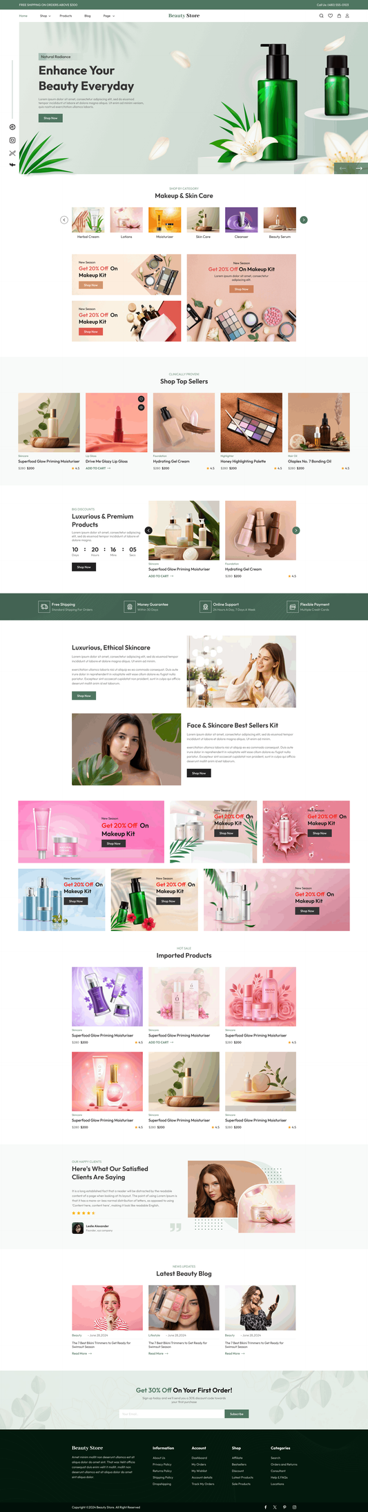 Skin Care Products WordPress Theme