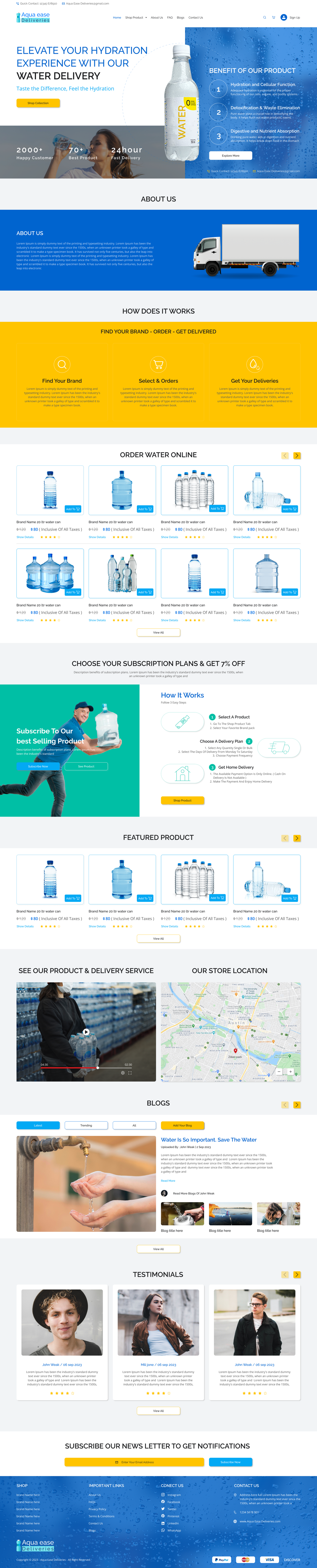 Water Delivery Services Theme