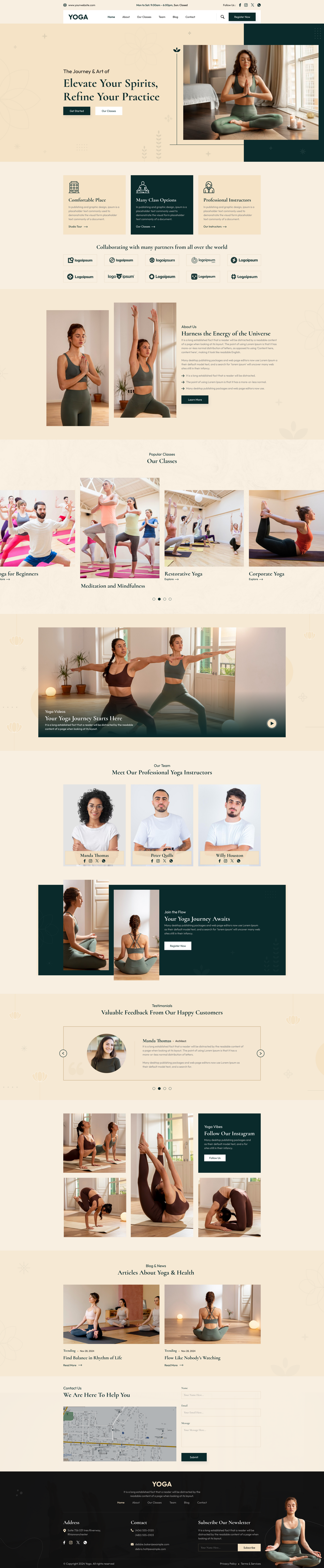 Yoga Sessions WordPress Theme